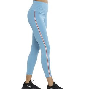 Nike Yoga 7/8 Crochet Edge Leggings Blue XXL NWT
